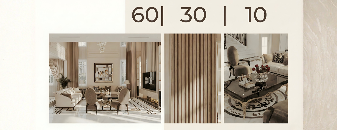 Quy Tắc 60-30-10 Trong Thiết Kế Nội Thất Là gì? Và Cách Ứng Dụng Hiệu Quả