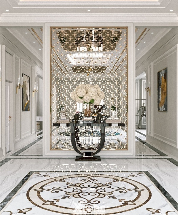 Sảnh Đón Tân Cổ Điển: "Lời Chào" Đẳng Cấp & Vị Thế Gia Chủ 