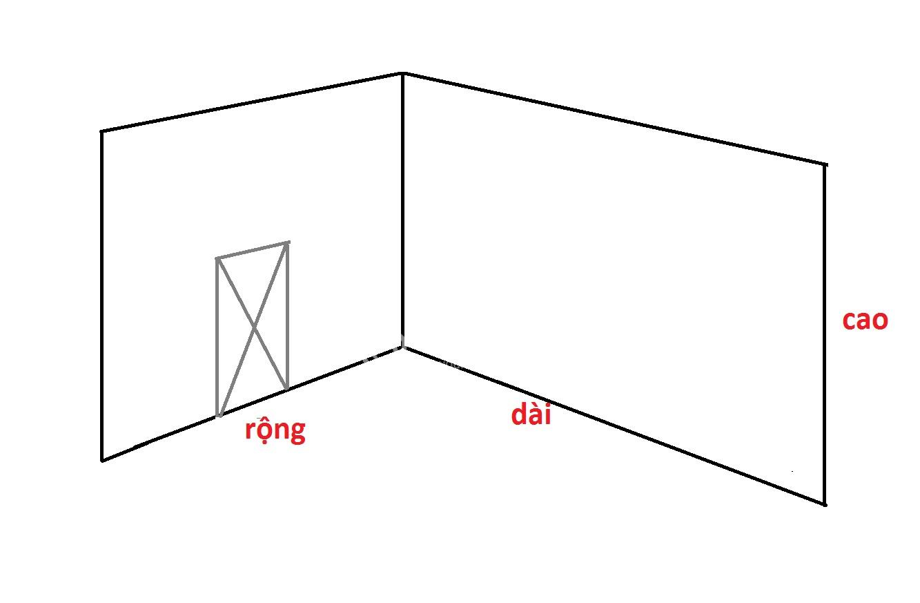 Cách đo mét vuông tường xây.