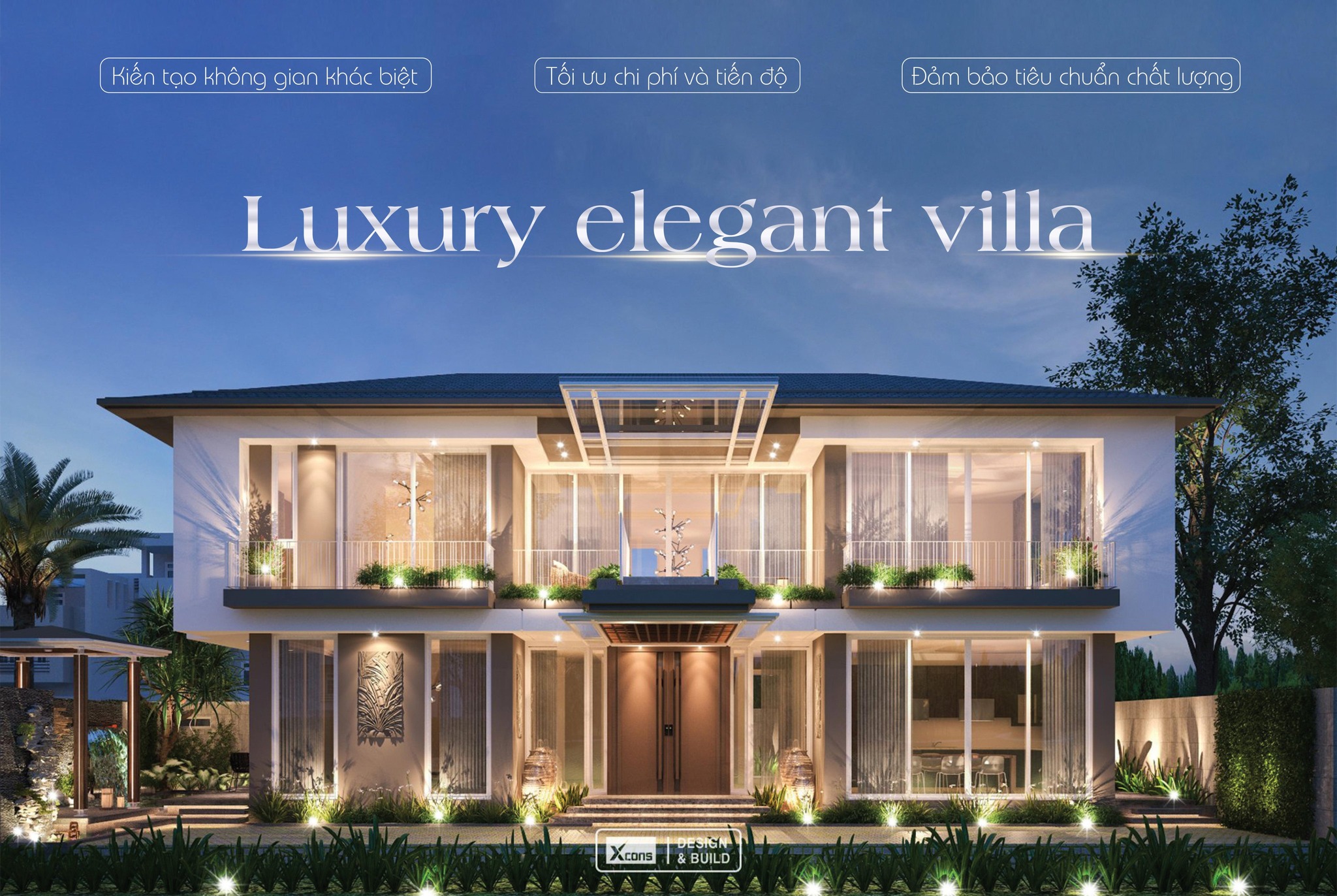 Thiết kế thi công biệt thự phong cách luxury tại XCONS thể hiện cá tính của chủ nhân.